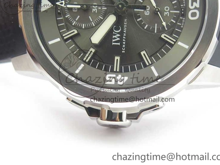 MIROTIME 0218 Aquatimer Chrono IW376803 V6F 1:1 Best Edition Gray Dial on Rubber Strap A FlexibleFit 7153